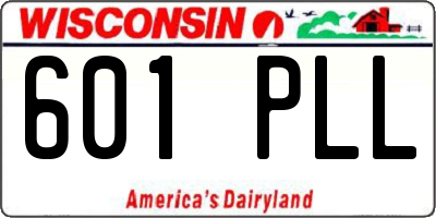 WI license plate 601PLL
