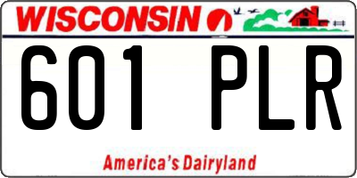 WI license plate 601PLR