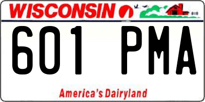WI license plate 601PMA