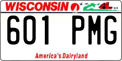 WI license plate 601PMG