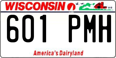 WI license plate 601PMH