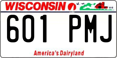 WI license plate 601PMJ