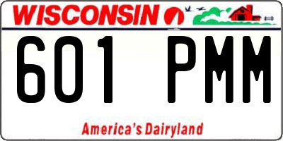 WI license plate 601PMM