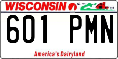 WI license plate 601PMN