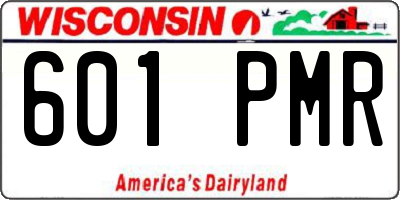 WI license plate 601PMR