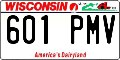 WI license plate 601PMV