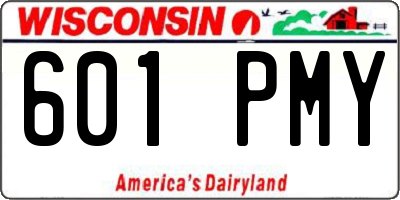 WI license plate 601PMY