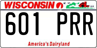 WI license plate 601PRR