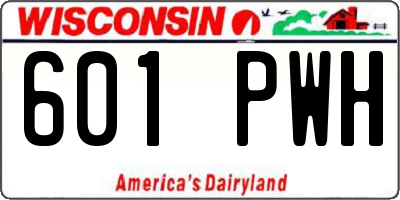 WI license plate 601PWH