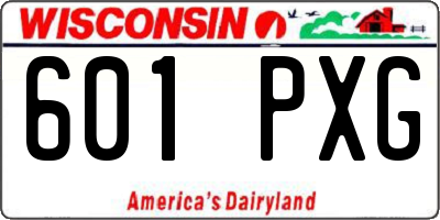 WI license plate 601PXG