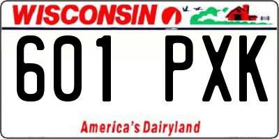 WI license plate 601PXK