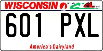 WI license plate 601PXL