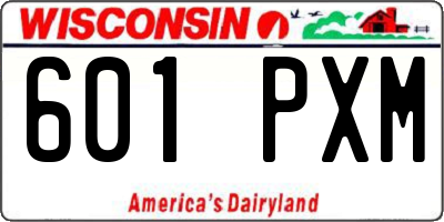 WI license plate 601PXM