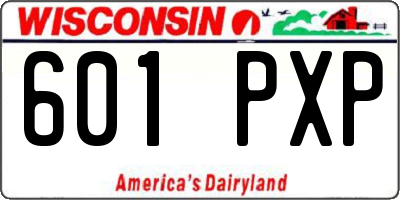 WI license plate 601PXP