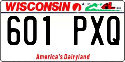 WI license plate 601PXQ