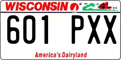 WI license plate 601PXX