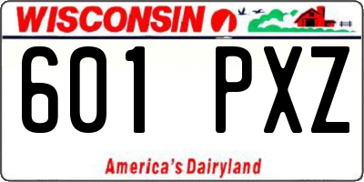 WI license plate 601PXZ