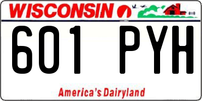WI license plate 601PYH