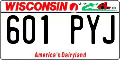 WI license plate 601PYJ
