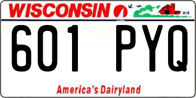 WI license plate 601PYQ
