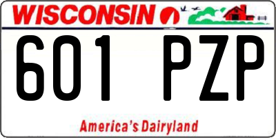 WI license plate 601PZP