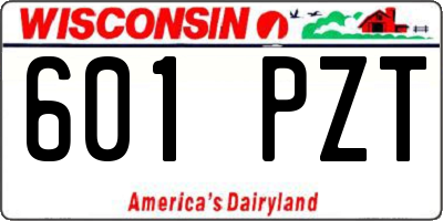 WI license plate 601PZT