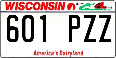 WI license plate 601PZZ