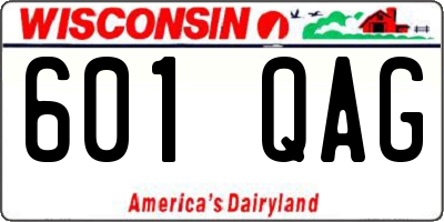 WI license plate 601QAG