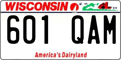 WI license plate 601QAM