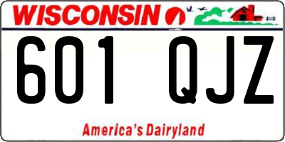 WI license plate 601QJZ