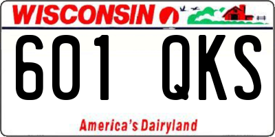 WI license plate 601QKS