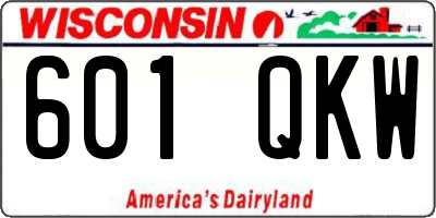 WI license plate 601QKW