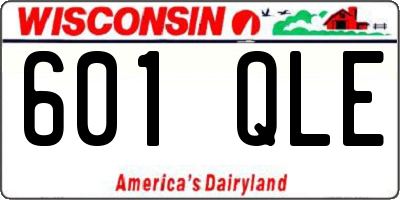 WI license plate 601QLE