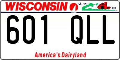 WI license plate 601QLL