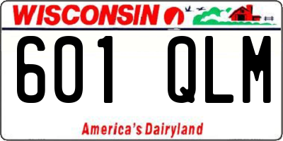 WI license plate 601QLM