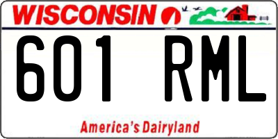 WI license plate 601RML