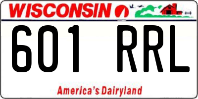 WI license plate 601RRL