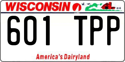 WI license plate 601TPP