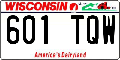 WI license plate 601TQW