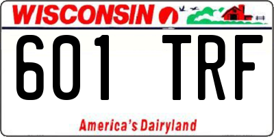 WI license plate 601TRF
