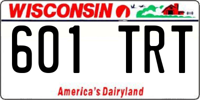 WI license plate 601TRT