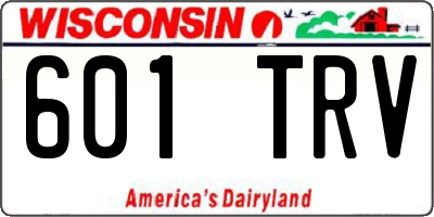 WI license plate 601TRV