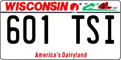 WI license plate 601TSI