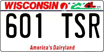 WI license plate 601TSR