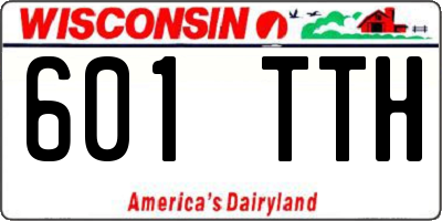 WI license plate 601TTH