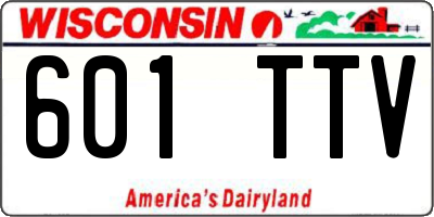 WI license plate 601TTV