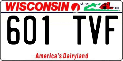 WI license plate 601TVF