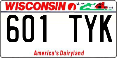 WI license plate 601TYK