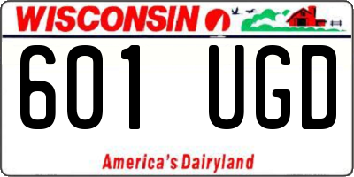 WI license plate 601UGD