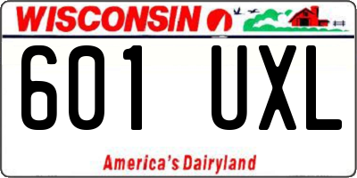 WI license plate 601UXL